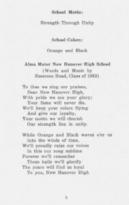 lyrics to new hanover high school song